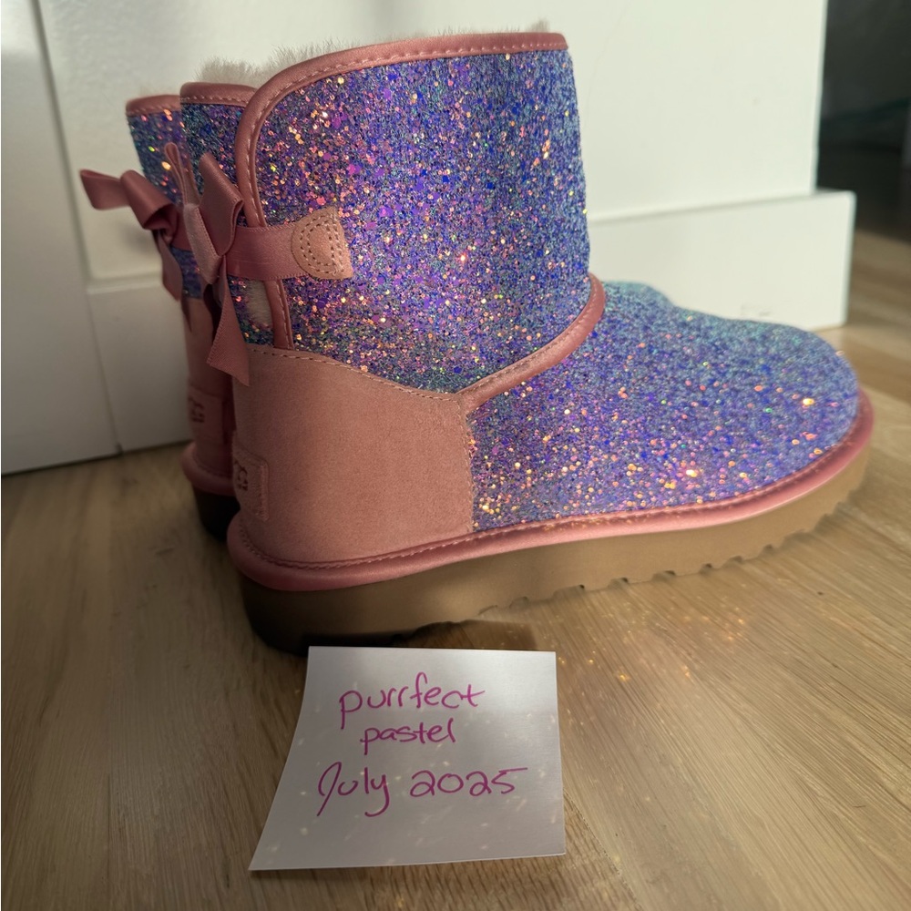 UGG Australia Classic Mini Bow Cosmos Quartz Pink boots